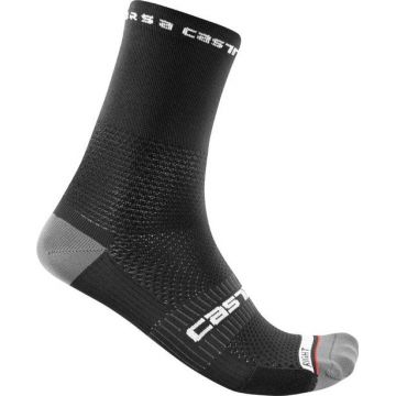 Sosete Castelli Rosso Corsa PRO 15 unisex, L/XL 40-43, Negru