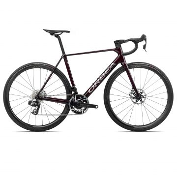 Bicicletă șosea race Orbea ORCA M11eLTD PWR - Wine Red Carbon View | Titanium (Gloss)