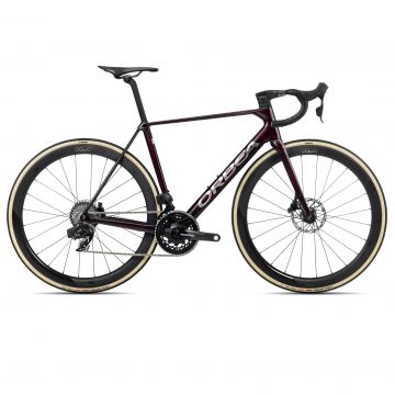 Bicicletă șosea race Orbea ORCA M21eLTD PWR - Wine Red Carbon View | Titanium (Gloss)