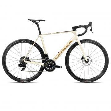 Bicicletă șosea race Orbea ORCA M21eTEAM PWR - Ivory White | Burgundy (Gloss) | Vulcano (Matt)