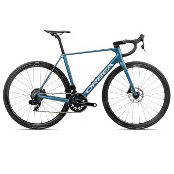 Bicicletă șosea race Orbea ORCA M21eTEAM PWR - Slate Blue | Halo Silver (Matt)
