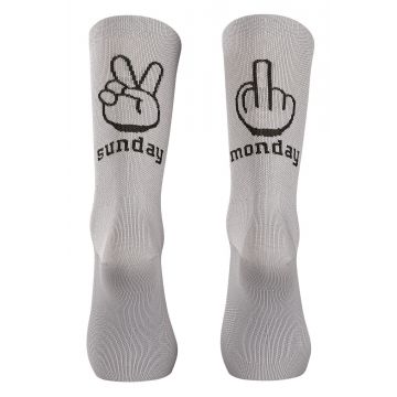 Northwave - sosete ciclism - Sunday Monday Sock - Light Grey | Forest Green