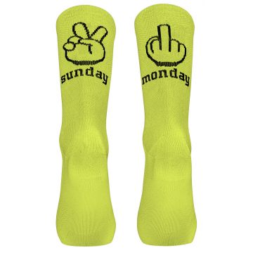 Northwave - sosete ciclism - Sunday Monday Sock - Yellow Fluo