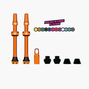Valve tubeless Muc-Off Tubeless Valves V2 60mm, Portocaliu