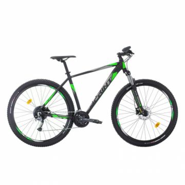 Bicicleta MTB Sprint Maverick Pro 29 Negru Mat Verde 440 mm