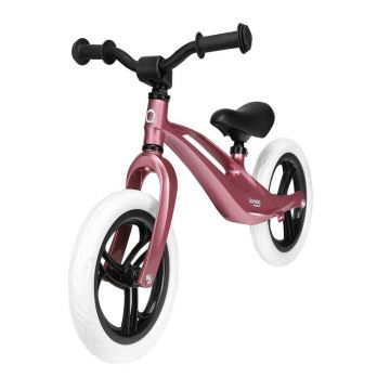 Bicicleta fara pedale, Lionelo, Bart, Usoara, Cu cadru din magneziu, Cu ghidon si sa reglabile, Greutate 3 Kg, 12 inch, Conform cu standardul european de securitate EN71, Bubblegum