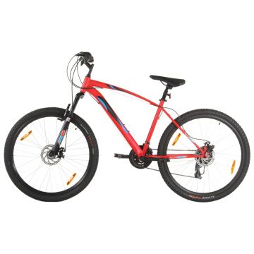 vidaXL Bicicletă montană 21 viteze, roată 29 inci, cadru roșu, 48 cm