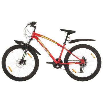 vidaXL Bicicletă montană cu 21 viteze, roată 26 inci, 36 cm, roșu