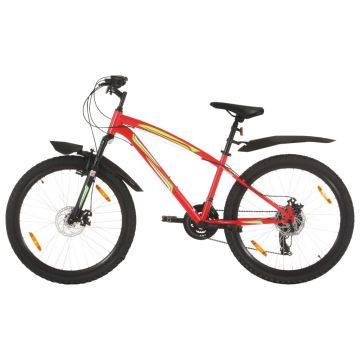 vidaXL Bicicletă montană cu 21 viteze, roată 26 inci, 42 cm, roșu