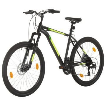 vidaXL Bicicletă montană cu 21 viteze, roată 27,5 inci, negru, 42 cm