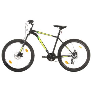 vidaXL Bicicletă montană cu 21 viteze, roată 27,5 inci, negru, 50 cm