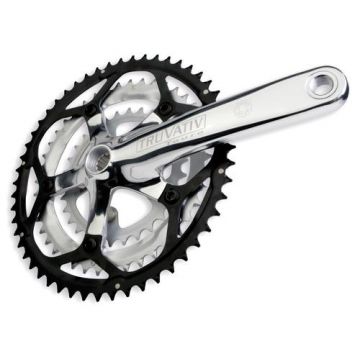 Angrenaj Pedalier TRUVATIV TOURO TRIPLE, Powerspl, Argintiu
