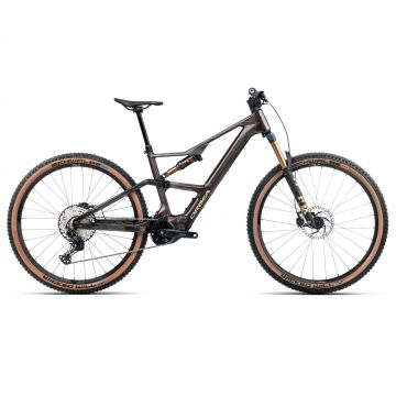 Bicicletă electrică eMTB Trail Orbea RISE SL M10 420W - Cosmic Carbon View | Golden Sand (Gloss)