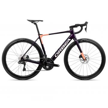 Bicicletă electrică șosea Orbea GAIN M20i - Fantasy Purple Carbon View (Gloss) | Orange Cloud (Matt)