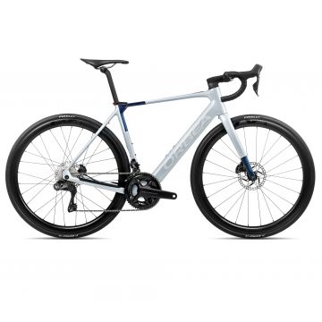 Bicicletă electrică șosea Orbea GAIN M20i - Halo Silver (Matt) | Blue Carbon View (Gloss)