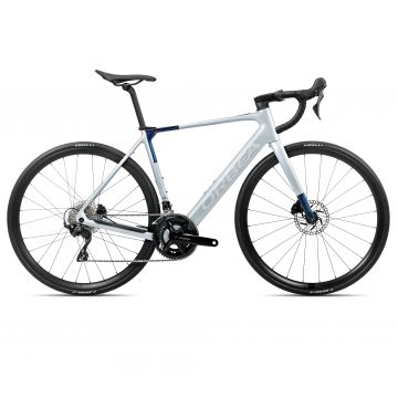 Bicicletă electrică șosea Orbea GAIN M30 - Halo Silver (Matt) | Blue Carbon View (Gloss)