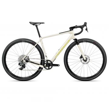 Bicicletă gravel Orbea TERRA M31eTEAM 1X - Ivory White | Spicy Lime (Gloss)