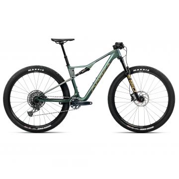 Bicicletă MTB XC full suspension Orbea OIZ M21 - Seaweed Carbon View (Gloss) | Spaceship Green (Matt)
