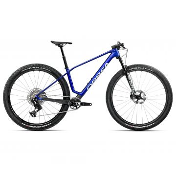 Bicicletă MTB XC hardtail Orbea ALMA M-TEAM AXS - Cobalt Blue (Gloss) | Carbon Raw (Matt)