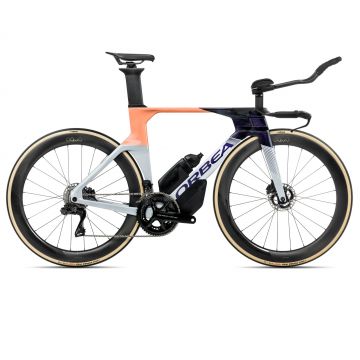 Bicicletă șosea triatlon Orbea ORDU M10iLTD - Halo Silver | Tanzanite C. View | Orange Cloud (Gloss)