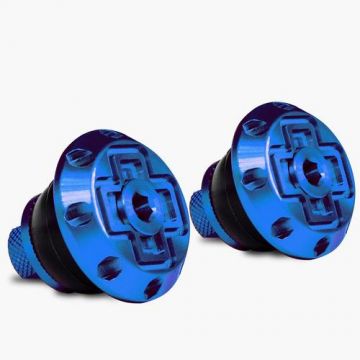 Dopuri de ghidon Muc-Off Disco Bar End Plugs, Albastru