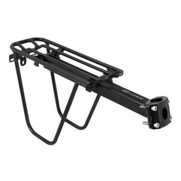 Portbagaj aluminiu Force 24-29 cu laterale si clema, Negru