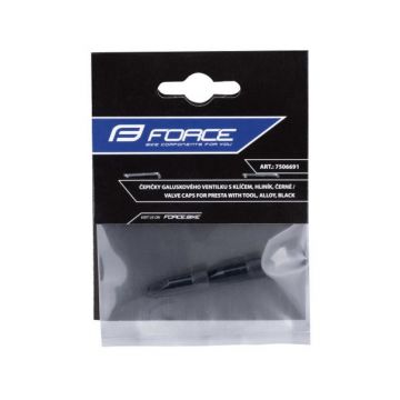 Set capace Force pentru valve tubeless presta, Negre