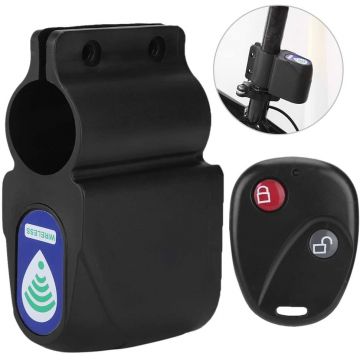 Alarma pentru bicicleta SpectrumPoint®, telecomanda, senzor de miscare, ABS, 105dB, negru