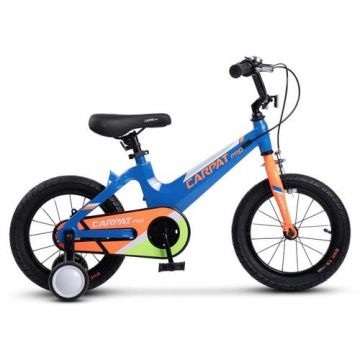 Bicicleta Copii 4-6 ani Carpat PRO C16122B, roti 16inch, Sistem franare U-brake, Albastru/Portocaliu