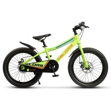 Bicicleta copii Velors V20345A, frana pe disc, cadru din otel, roti 20inch, Verde
