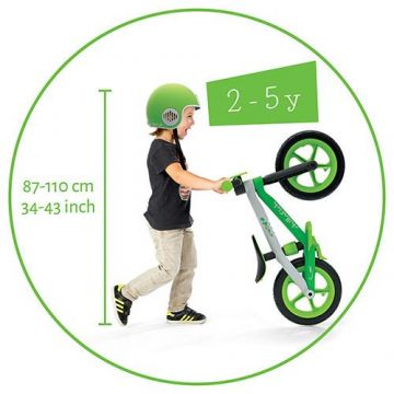 Bicicleta de echilibru Chillafish BMXie 02 Green cu suport pentru picioare si frana integrata Bicicleta de echilibru Chillafish BMXie 02 Green cu suport pentru picioare si frana integrata