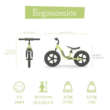 Bicicleta de echilibru Chillafish Charlie Sport Pistachio 12 inch reglabila, ghidon din spuma, suport picioare, greutate admisa 35 kg Bicicleta de echilibru Chillafish Charlie Sport Pistachio 12 inch reglabila, ghidon din spuma, suport picioare, greutate admisa 35 kg