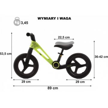 Bicicleta de echilibru pentru copii, Adamex Speed M8, pliabila, fara pedale, cu Saua reglabila si manere confortabile, 2-5 ani, pana la 35 kg, Grey Fox Bicicleta de echilibru pentru copii, Adamex Speed M8, pliabila, fara pedale, cu Saua reglabila si manere confortabile, 2-5 ani, pana la 35 kg, Grey Fox