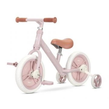 Bicicleta de tranzitie 2in1 Lorelli Energy, cu pedale si roti auxiliare, 2-5 Ani, Roz