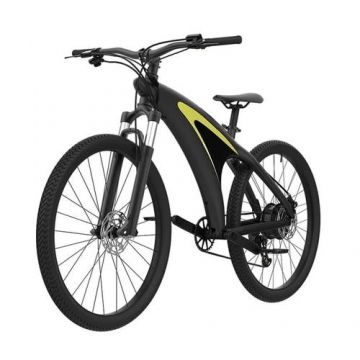 Bicicleta electrica iSEN Q5, 650W, Roata 27.5inch, 9 viteze Shimano, Rulare full electric sau asistata, 45km h, Baterie detasabila, IPX4, Gri/Verde