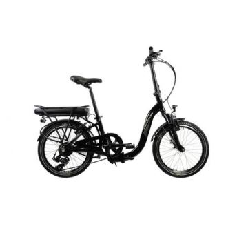 Bicicleta Electrica Pliabila Devron 20122, roti 20 Inch, cadru S, motor 250W, Viteza maxima 25 km/h, acumulator 13Ah, Negru