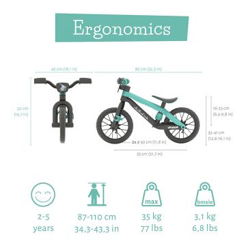 Bicicleta fara pedale Chillafish BMXie Vroom Mint, 12 inch, suport pentru picioare integrat, varsta 2-5 ani, scaun reglabil, anvelope EVA, greutate admisa 35 kg Bicicleta fara pedale Chillafish BMXie Vroom Mint, 12 inch, suport pentru picioare integrat, varsta 2-5 ani, scaun reglabil, anvelope EVA, greutate admisa 35 kg