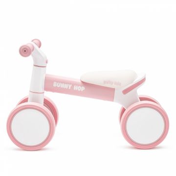 Bicicleta fara pedale Ride On cu cadru usor din aluminiu,ghidon reglabil,roti EVA,sezut moale si limitator directie de siguranta Baby Mix Bunny Hop Pink Bicicleta fara pedale Ride On cu cadru usor din aluminiu,ghidon reglabil,roti EVA,sezut moale si limitator directie de siguranta Baby Mix Bunny Hop Pink