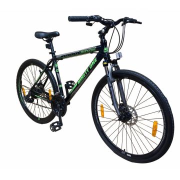 Bicicleta hibrida 700c 28 inch, de munte si oras, cadru 18 inch aluminiu, 21 viteze shimano, frane pe disc, furca cu suspensie,  roti cu elemente reflectorizante, varsta 5-7 ani Bicicleta hibrida 700c 28 inch, de munte si oras, cadru 18 inch aluminiu, 21 viteze shimano, frane pe disc, furca cu suspensie,  roti cu elemente reflectorizante, varsta 5-7 ani