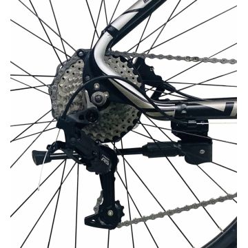 Bicicleta mountain bike 27.5 inch, schimbator 27 viteze, cadru aluminiu, frane mecanice, rosu, genio Bicicleta mountain bike 27.5 inch, schimbator 27 viteze, cadru aluminiu, frane mecanice, rosu, genio