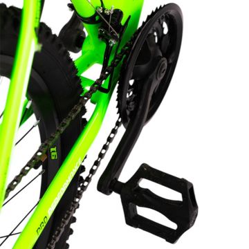 Bicicleta mountain bike, roti 26 inch, frana disc, cadru otel, schimbator shimano, suspensii furca, verde neon Bicicleta mountain bike, roti 26 inch, frana disc, cadru otel, schimbator shimano, suspensii furca, verde neon