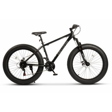Bicicleta MTB-HT Fat Bike Velors Hercules V2619D NegruGri, roti 26 inch, 21 Viteze, Echipare Shimano, Frane Disc, Cauciucuri Late 26x4.0 Bicicleta MTB-HT Fat Bike Velors Hercules V2619D NegruGri, roti 26 inch, 21 Viteze, Echipare Shimano, Frane Disc, Cauciucuri Late 26x4.0