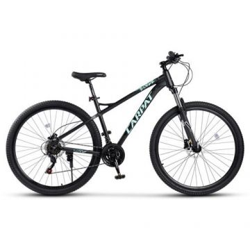 Bicicleta MTB Ride Carpat C29303H 29inch, Echipare Shimano, Manete Secventiale, Frane Hidraulice, Cabluri Integrate, 21 Viteze, Negru/Turcoaz