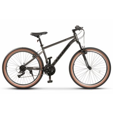 Bicicleta MTB Velors Mercury V26301G GriNegru, Schimbator spate Carpat, Roti 26 Inch, Manete Schimbator Rotative, 21 viteze, Frane Mecanice Disc fataspate Bicicleta MTB Velors Mercury V26301G GriNegru, Schimbator spate Carpat, Roti 26 Inch, Manete Schimbator Rotative, 21 viteze, Frane Mecanice Disc fataspate
