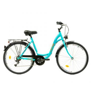 Bicicleta Oras DHS Citadinne 26034, roti 26 inch, marimea L, Turcoaz