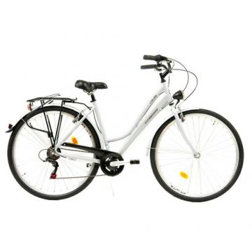 Bicicleta Oras Dhs City 28001, roti 28 Inch, marimea L, 6 viteze, Argintiu