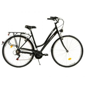 Bicicleta Oras Dhs City 28001, roti  28 Inch, marimea L, 6 viteze, Negru