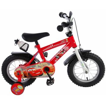 Bicicleta pentru copii EL Disney Cars 12 inch, frana de mana pe roata din fata, sticla de apa, scaun si ghidon reglabil, roti ajutatoare Bicicleta pentru copii EL Disney Cars 12 inch, frana de mana pe roata din fata, sticla de apa, scaun si ghidon reglabil, roti ajutatoare