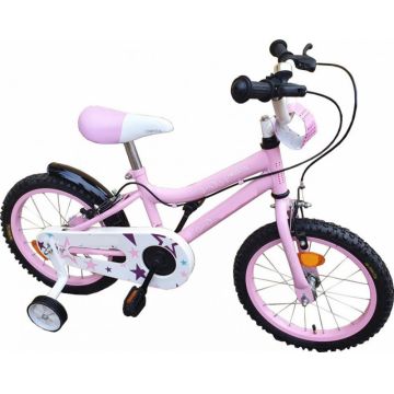 Bicicleta pentru copii Novokids Crystal Bike Roz, Roti 16 inch, Maxim 35 kg, Cadru din otel, Roti ajutatoare, Ghidon si sa reglabile pe inaltime Bicicleta pentru copii Novokids Crystal Bike Roz, Roti 16 inch, Maxim 35 kg, Cadru din otel, Roti ajutatoare, Ghidon si sa reglabile pe inaltime