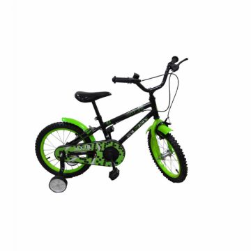 Bicicleta pentru copii Novokids My first Bike Verde Negru, roti 16 inch, greutate admisa 35 kg, cadru din otel, roti ajutatoare, ghidon reglabil pe inaltime Bicicleta pentru copii Novokids My first Bike Verde Negru, roti 16 inch, greutate admisa 35 kg, cadru din otel, roti ajutatoare, ghidon reglabil pe inaltime